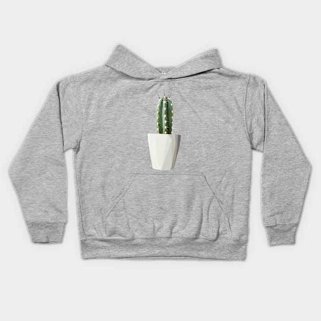 Geometrical Barrel Cactus Kids Hoodie by ErinFCampbell